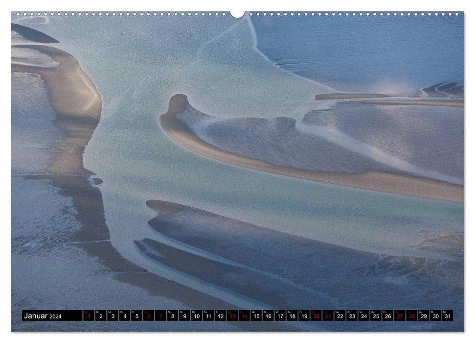 Das Wattenmeer von oben (CALVENDO Wandkalender 2024)