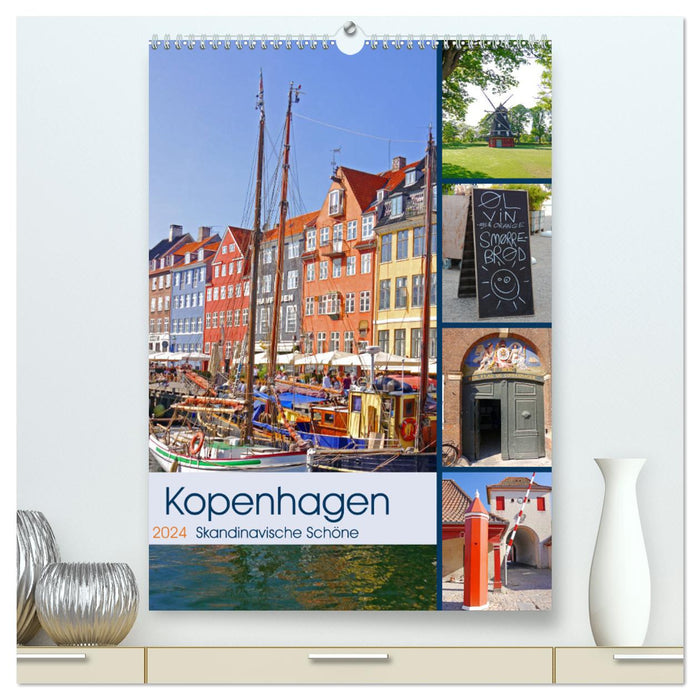 Kopenhagen. Skandinavische Schöne (CALVENDO Premium Wandkalender 2024)