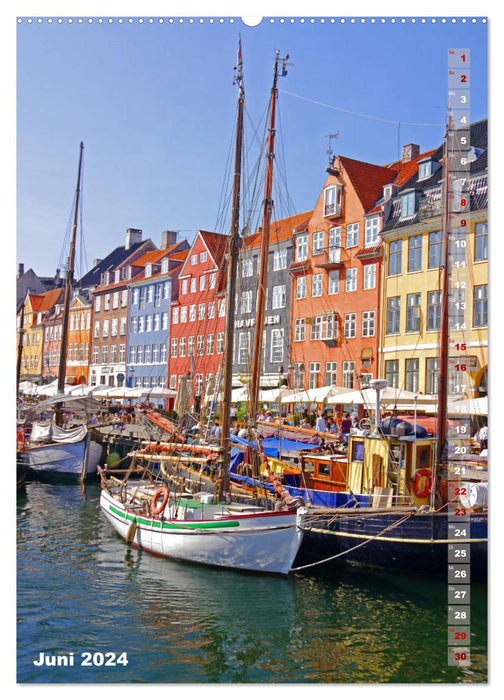 Kopenhagen. Skandinavische Schöne (CALVENDO Premium Wandkalender 2024)