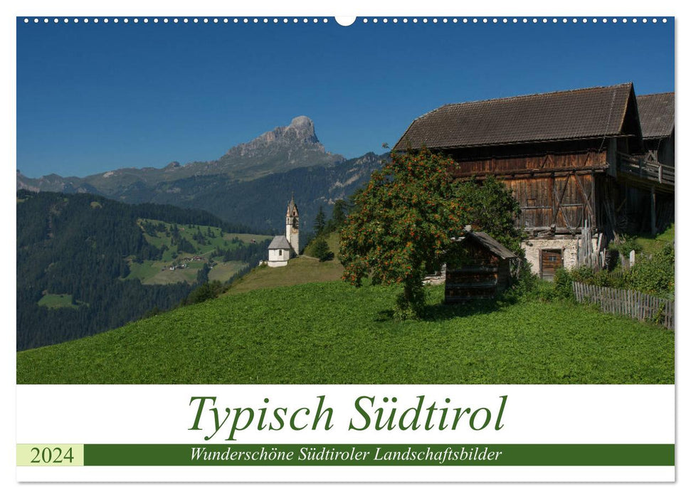 Typiquement Tyrol du Sud (calendrier mural CALVENDO 2024) 