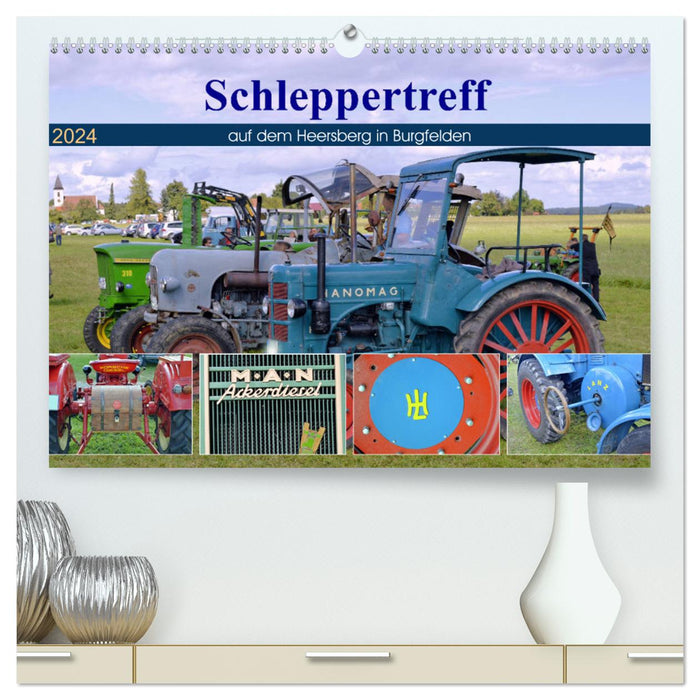 Schleppertreff auf dem Heersberg in Burgfelden (CALVENDO Premium Wandkalender 2024)