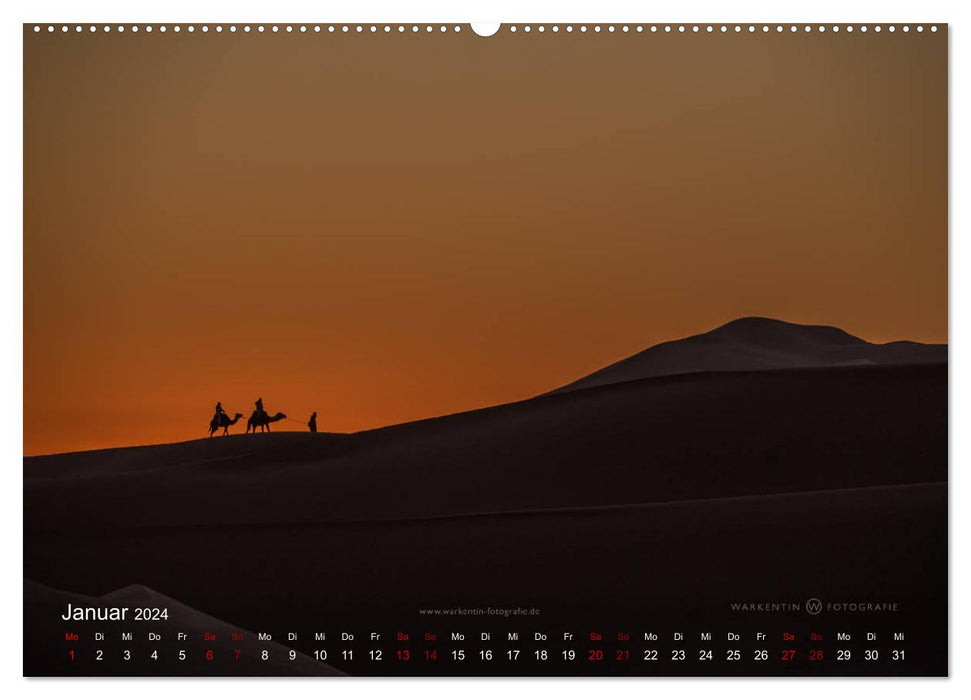 Sahara - terre de l'espace infini (calendrier mural CALVENDO 2024) 