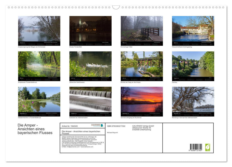 The Amper - views of a Bavarian river (CALVENDO wall calendar 2024) 