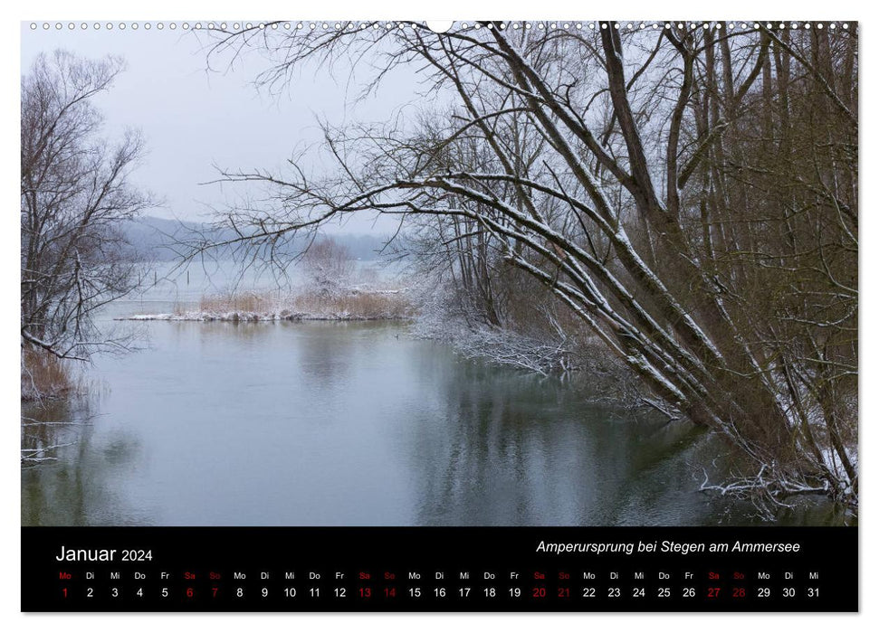 The Amper - views of a Bavarian river (CALVENDO wall calendar 2024) 