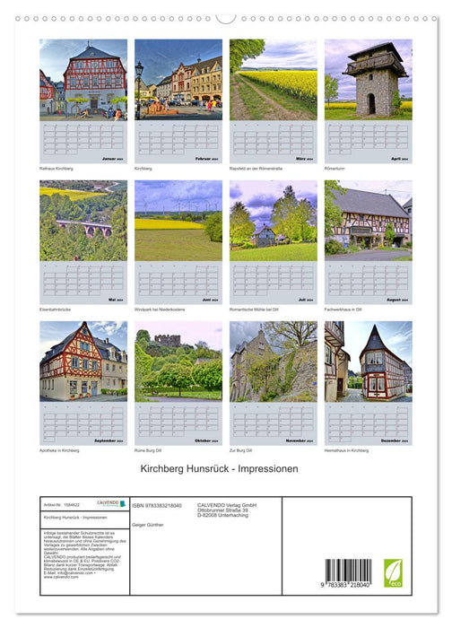 Kirchberg Hunsrück - Impressionen (CALVENDO Premium Wandkalender 2024)