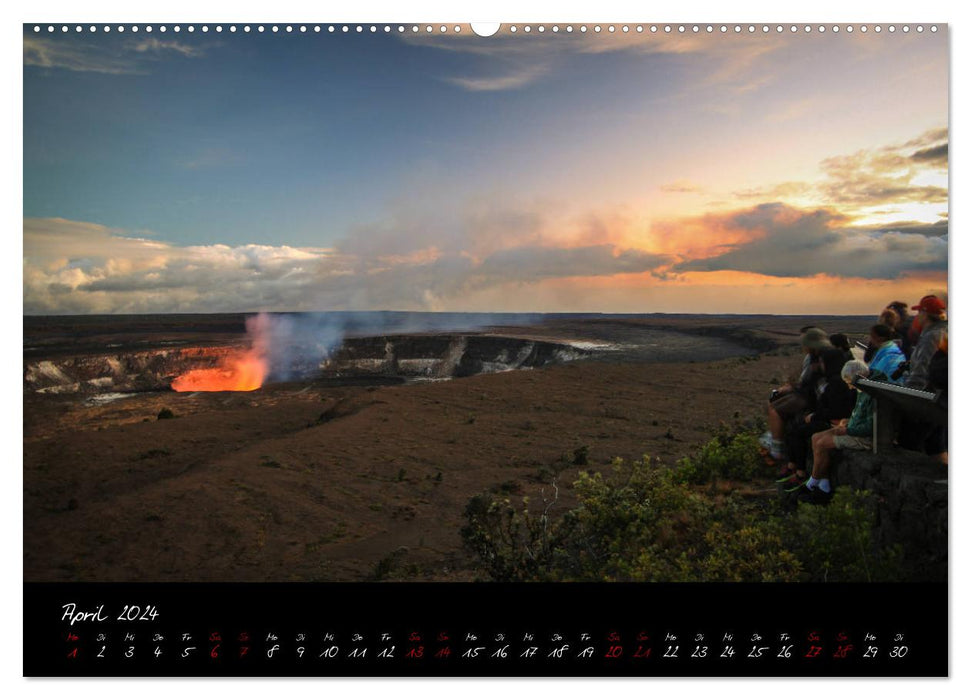 Kilauea Volcano Hawaii - Auf den Spuren von Feuergöttin Pele (CALVENDO Wandkalender 2024)