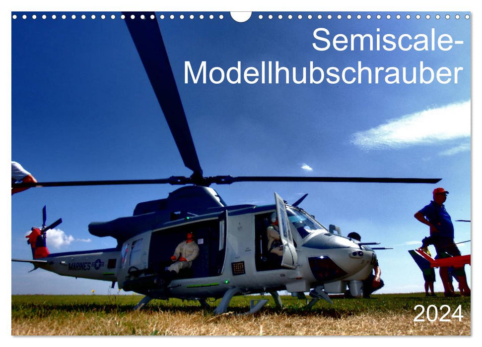Semiscale-Modellhubschrauber (CALVENDO Wandkalender 2024)