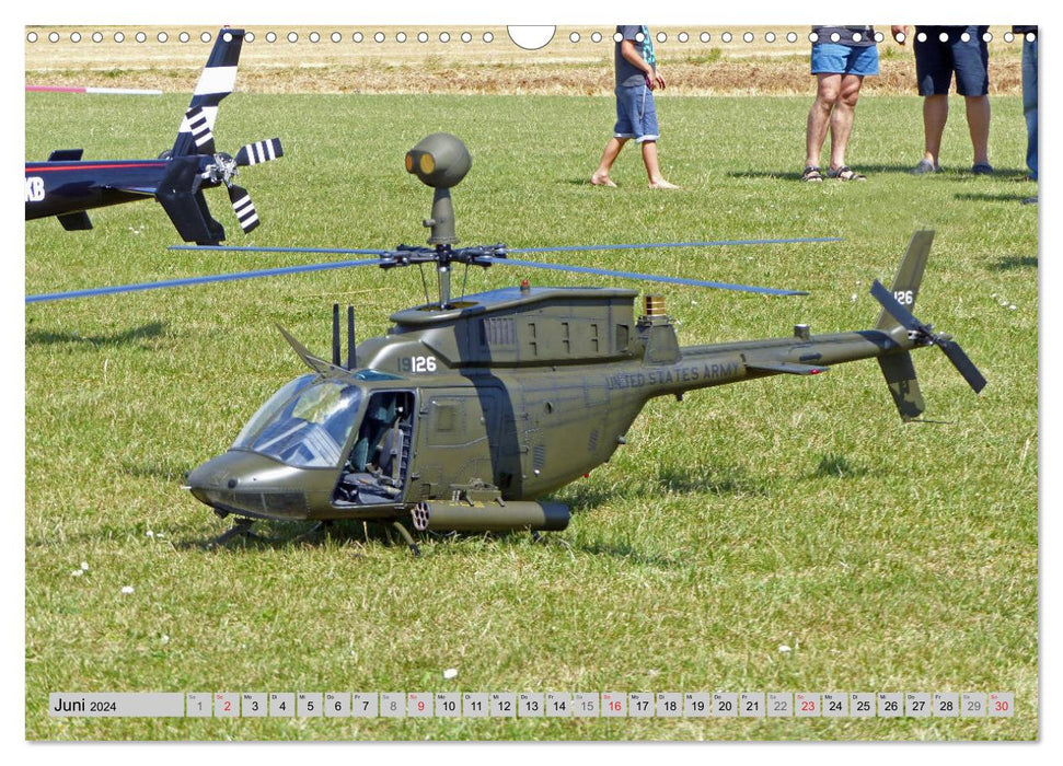 Semiscale model helicopter (CALVENDO wall calendar 2024) 