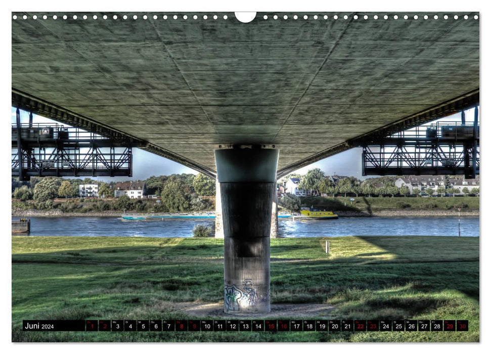 Die Duisburger Rheinbrücken (CALVENDO Wandkalender 2024)