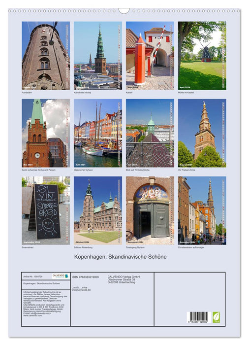 Copenhagen. Scandinavian Beautiful (CALVENDO Wall Calendar 2024) 