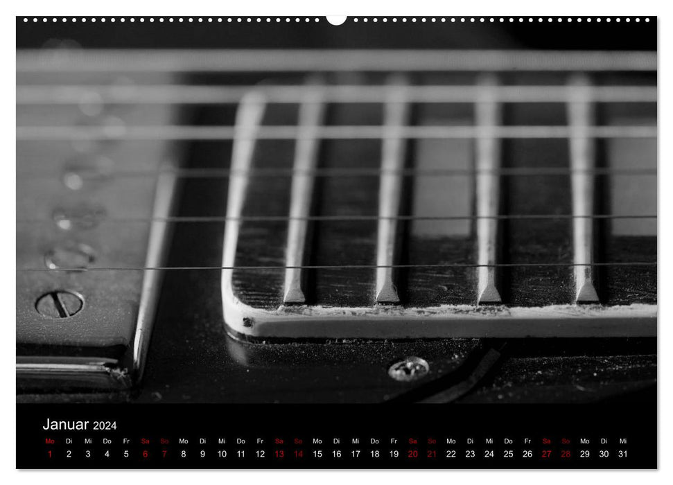 Regelwerke - Details alter E-Gitarren (CALVENDO Wandkalender 2024)