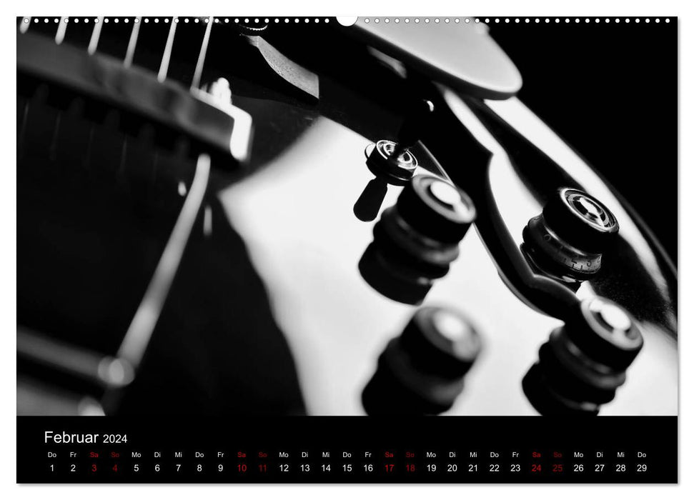 Rules - Details of old electric guitars (CALVENDO wall calendar 2024) 
