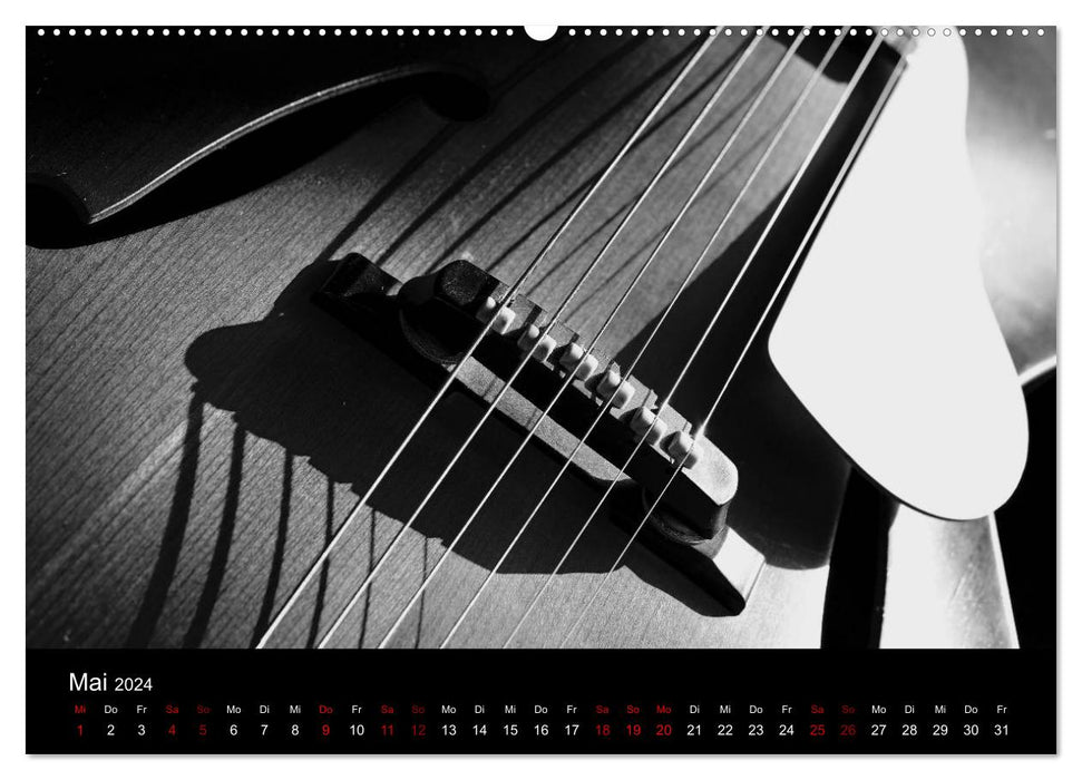 Rules - Details of old electric guitars (CALVENDO wall calendar 2024) 