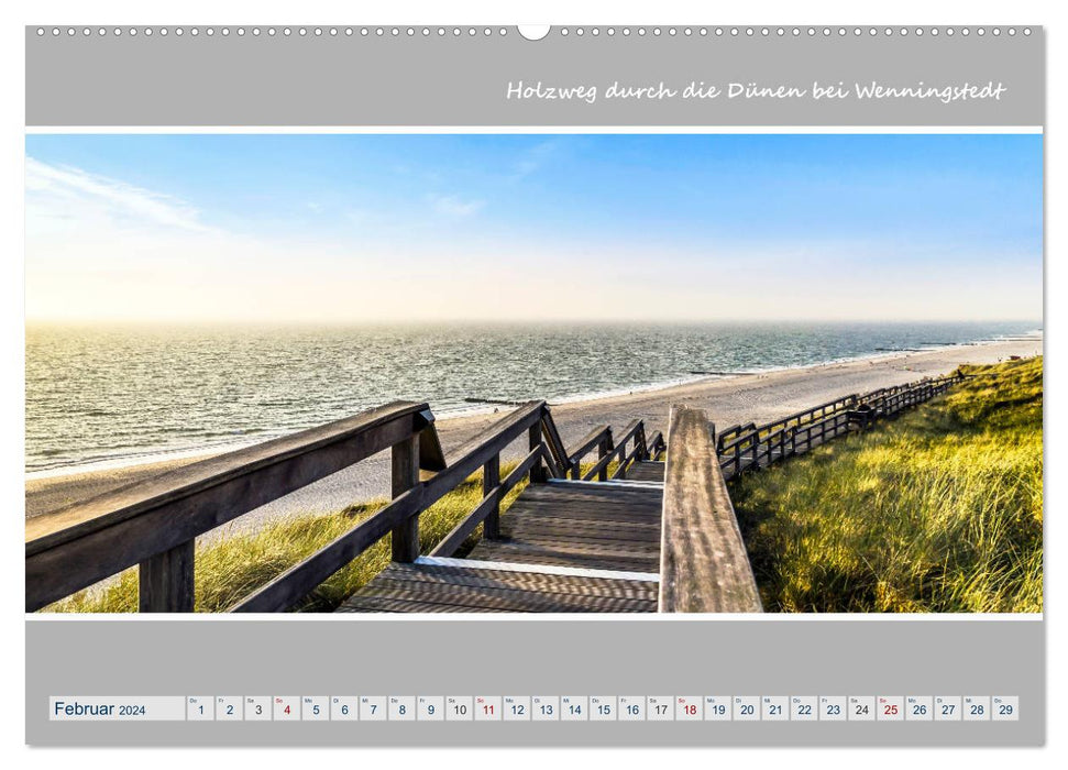 Panorama de l'île de SYLT (Calendrier mural CALVENDO Premium 2024) 