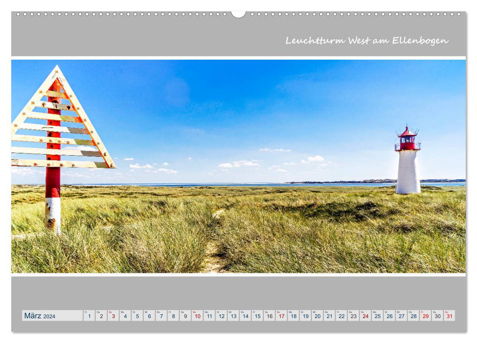 Panorama de l'île de SYLT (Calendrier mural CALVENDO Premium 2024) 