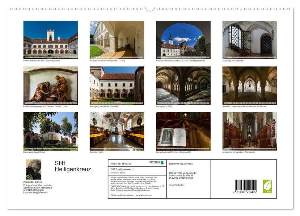 Stift Heiligenkreuz (CALVENDO Premium Wandkalender 2024)