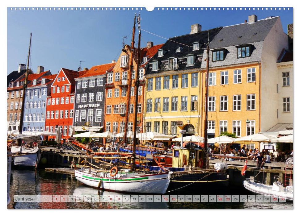 Copenhague. La belle et colorée métropole du Danemark (Calvendo Premium Wall Calendar 2024) 