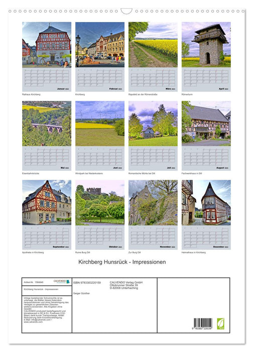 Kirchberg Hunsrück - Impressionen (CALVENDO Wandkalender 2024)