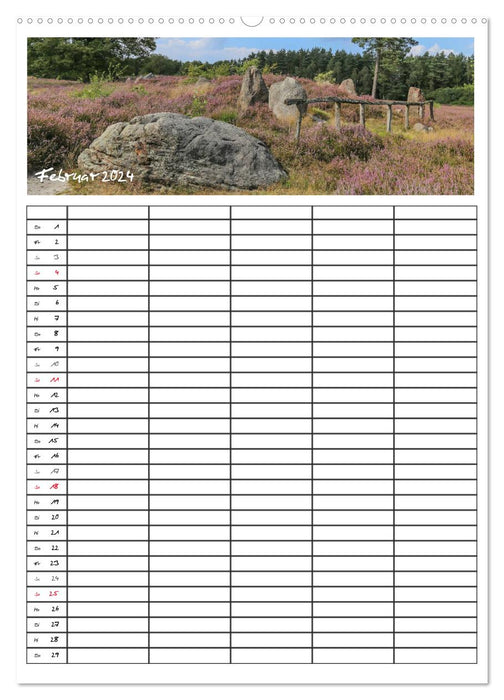 Lüneburger Heide - Faszinierend schön (CALVENDO Wandkalender 2024)