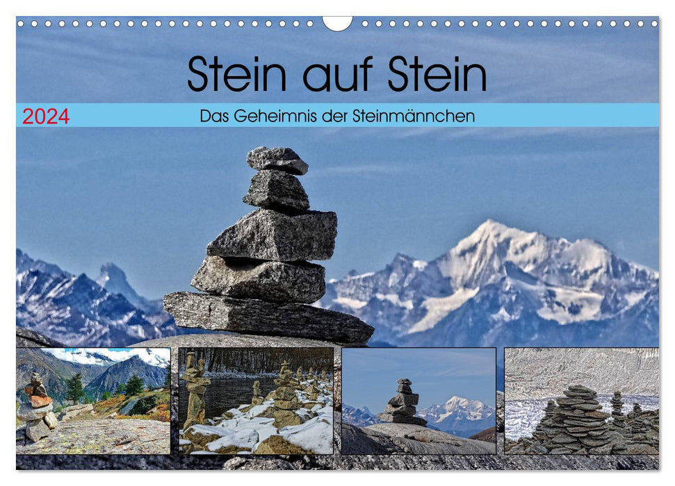 Stein auf Stein. Das Geheimnis der Steinmännchen (CALVENDO Wandkalender 2024)