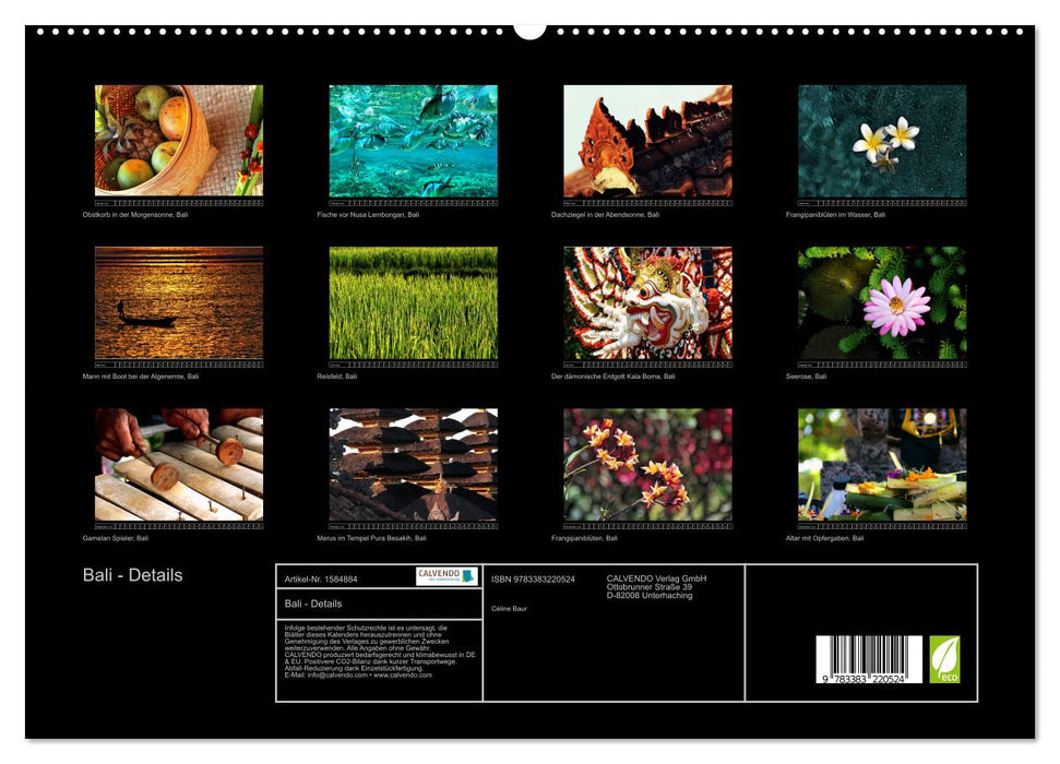 Bali - Details (CALVENDO Premium Wandkalender 2024)