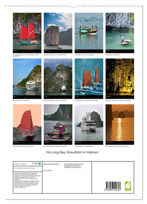 Baie d'Ha Long, croisière au Vietnam (Calendrier mural CALVENDO Premium 2024) 