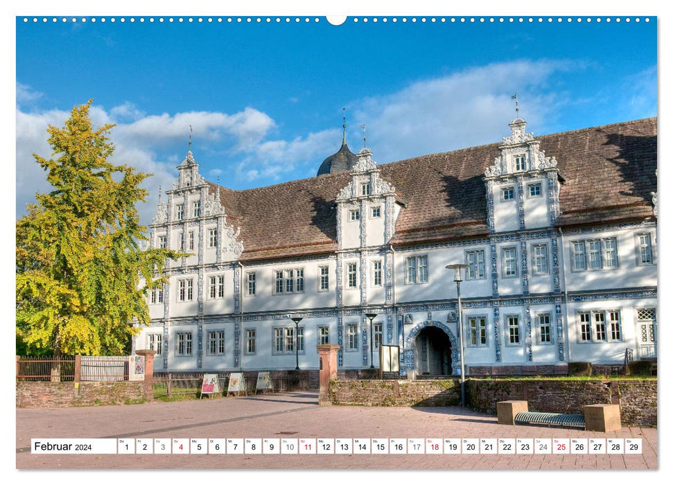 Schlösser und Burgen zwischen Lippe und Weser (CALVENDO Premium Wandkalender 2024)
