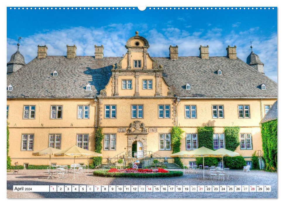 Schlösser und Burgen zwischen Lippe und Weser (CALVENDO Premium Wandkalender 2024)