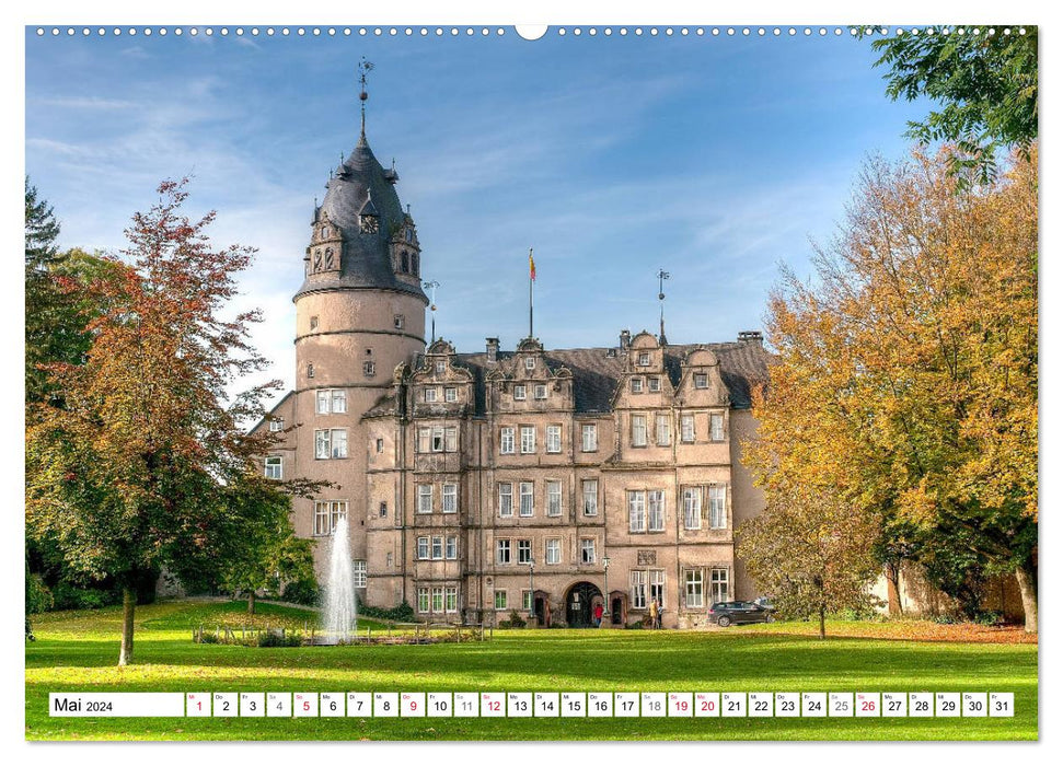 Palais et châteaux entre Lippe et Weser (Calendrier mural CALVENDO Premium 2024) 