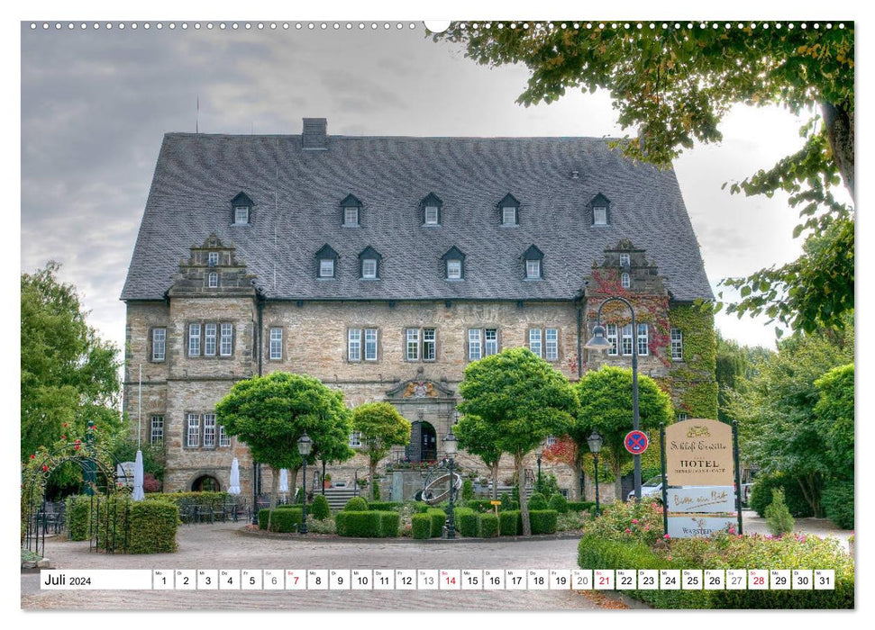 Palais et châteaux entre Lippe et Weser (Calendrier mural CALVENDO Premium 2024) 