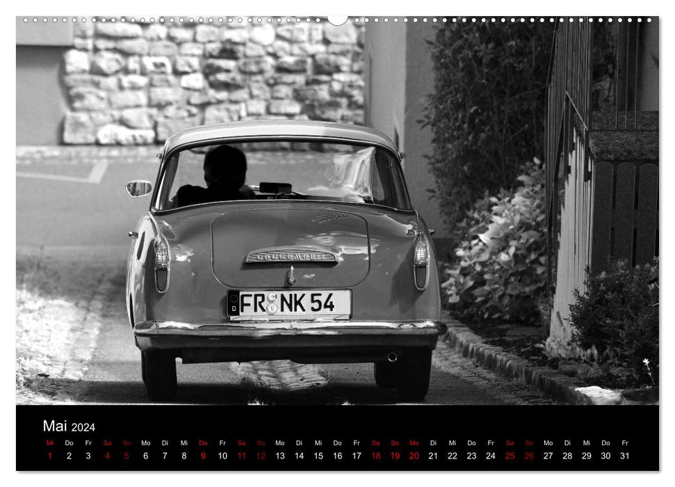 Goggomobil Coupè 250 TS in schwarzweiss (CALVENDO Wandkalender 2024)