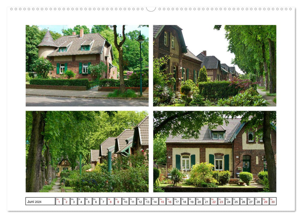 Cités-jardins de la Ruhr (calendrier mural CALVENDO 2024) 