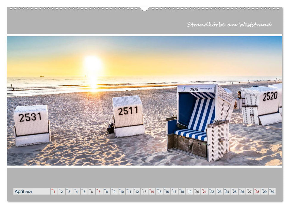 Panorama de l'île de SYLT (Calendrier mural CALVENDO 2024) 