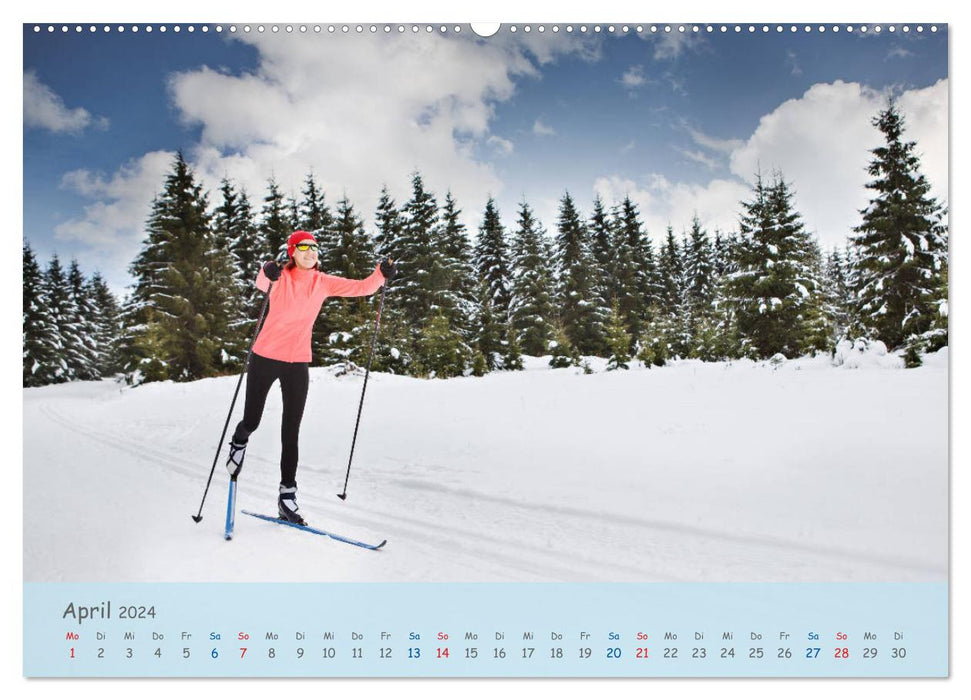 Ski de fond - pour le corps et l'esprit (Calendrier mural CALVENDO Premium 2024) 