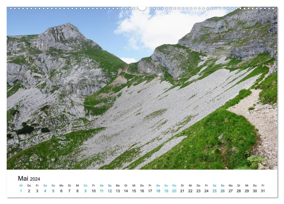 Randonnée dans les monts Rofan - Alpes de Brandenberg au Tyrol (Calendrier mural CALVENDO Premium 2024) 