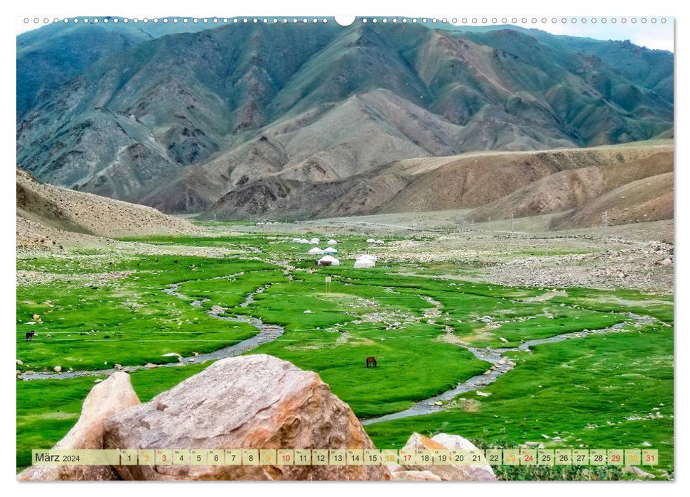 Voyage à travers l'Asie - Mongolie (Calvendo Premium Wall Calendar 2024) 