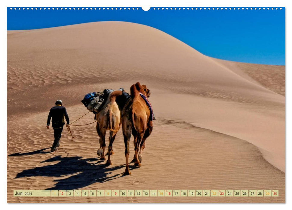 Voyage à travers l'Asie - Mongolie (Calvendo Premium Wall Calendar 2024) 