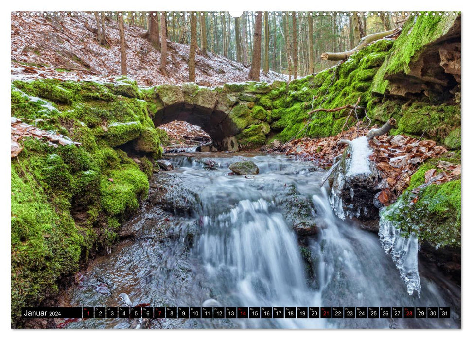 Ponts du quartier de Sonneberg (calendrier mural CALVENDO 2024) 