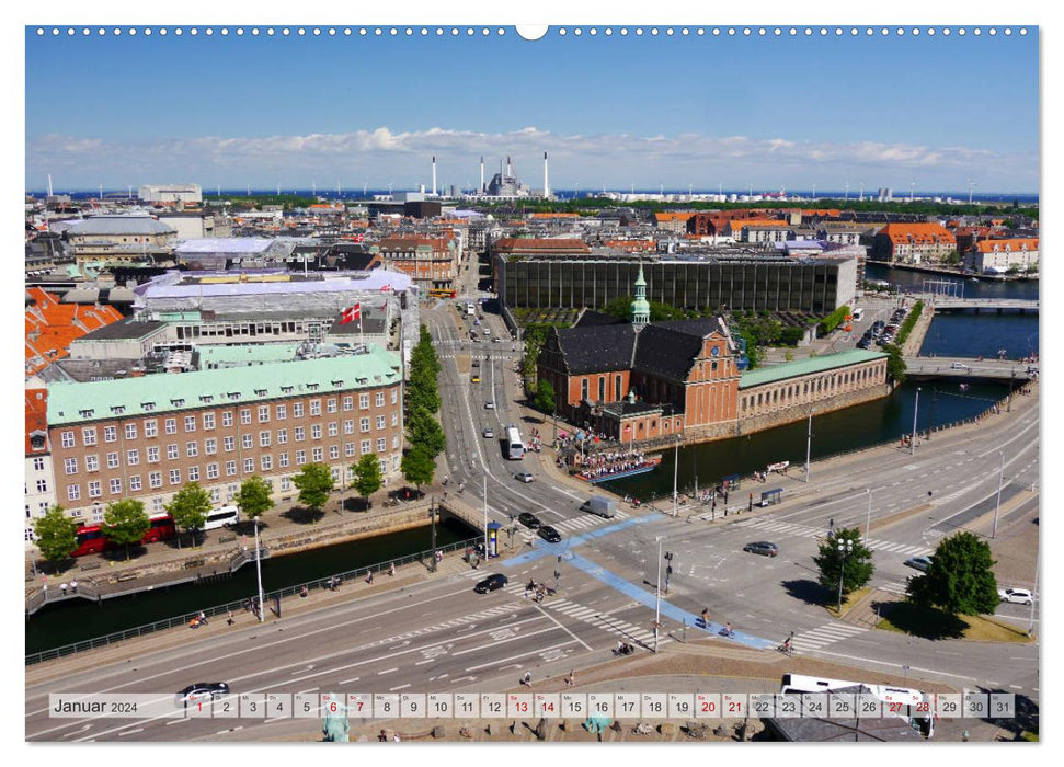 Copenhague. La belle et colorée métropole du Danemark (calendrier mural CALVENDO 2024) 