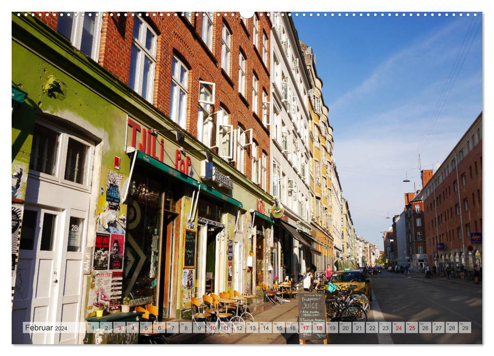 Copenhague. La belle et colorée métropole du Danemark (calendrier mural CALVENDO 2024) 