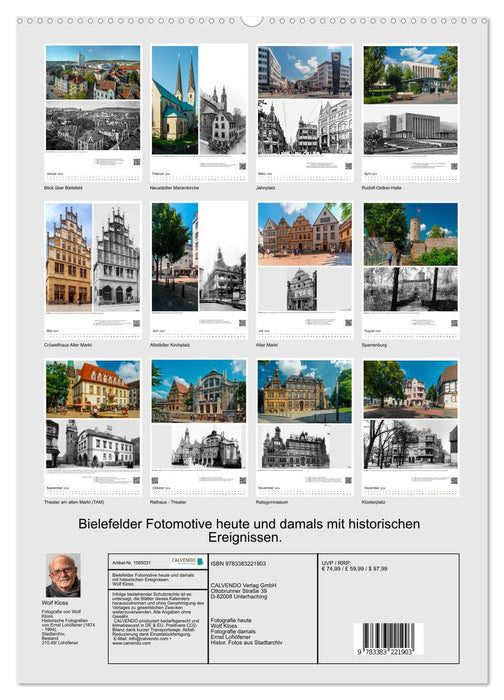 Motifs photo de Bielefeld de temps en temps avec des événements historiques (Calendrier mural CALVENDO Premium 2024) 