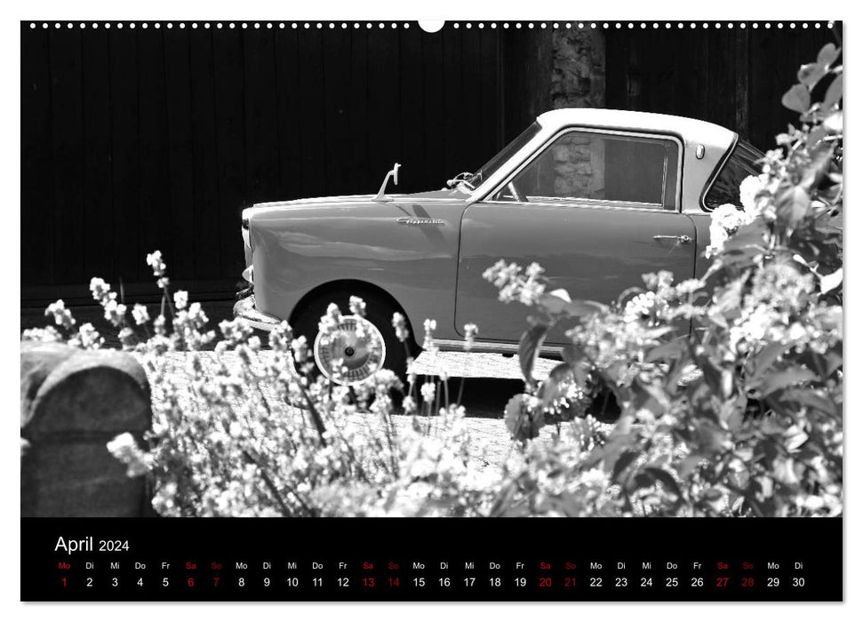 Goggomobil Coupè 250 TS en noir et blanc (Calendrier mural CALVENDO Premium 2024) 