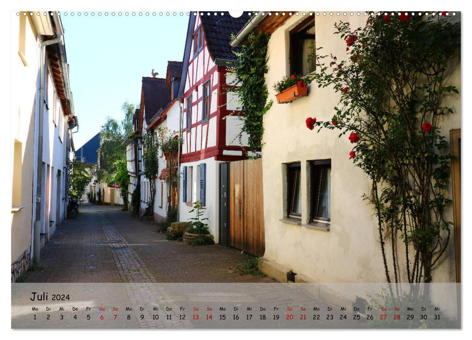 Romantisme à colombages à Hofheim am Taunus (Calendrier mural CALVENDO Premium 2024) 