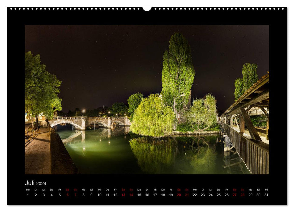 Nuremberg – La vieille ville la nuit (Calvendo Premium Wall Calendar 2024) 