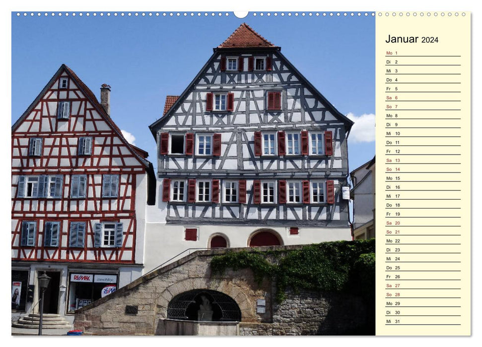 Unterwegs in Backnang (CALVENDO Premium Wandkalender 2024)