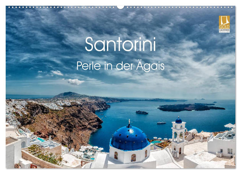 Santorini - Perle in der Ägais (CALVENDO Wandkalender 2024)