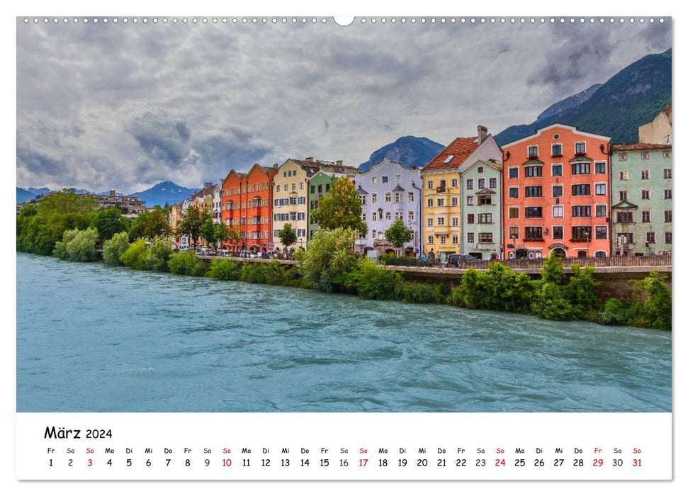 Salutations d'Innsbruck (Calendrier mural CALVENDO Premium 2024) 