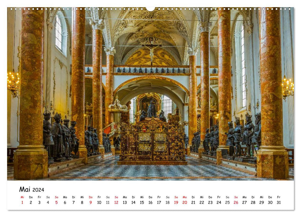 Salutations d'Innsbruck (Calendrier mural CALVENDO Premium 2024) 