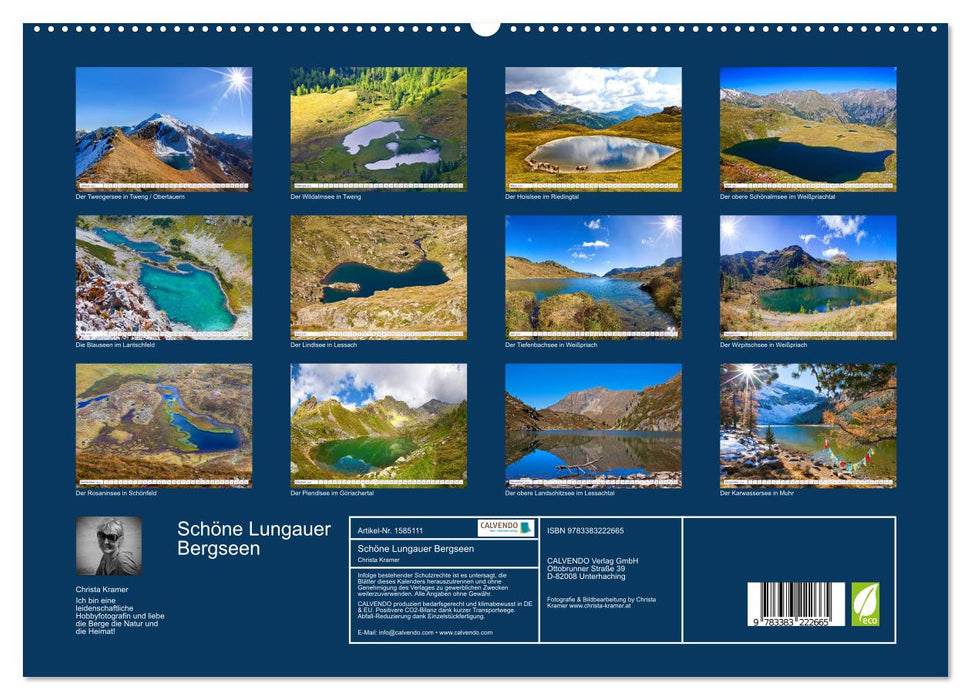 Schöne Lungauer Bergseen (CALVENDO Premium Wandkalender 2024)