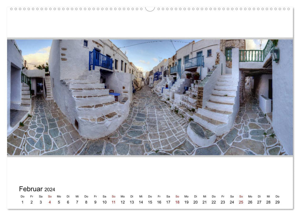 CYCLADES Près de la lumière (Calendrier mural CALVENDO Premium 2024) 